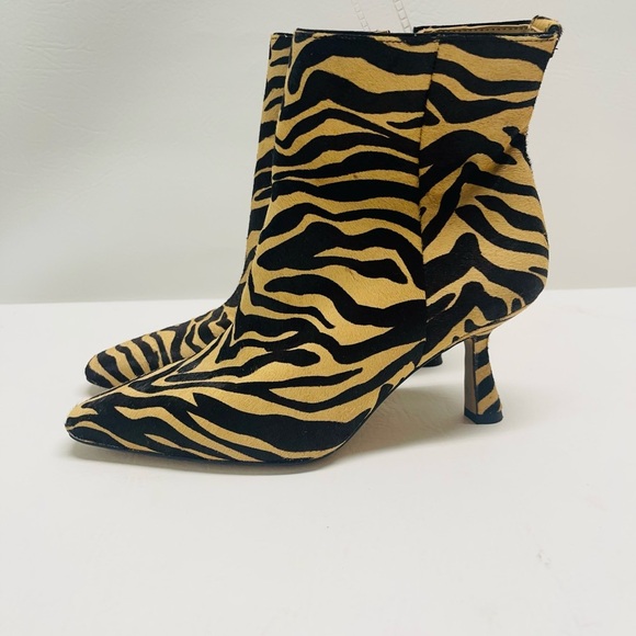 Sam Edelman Samantha womens ankle boots zebra print leather upper - Picture 2 of 8